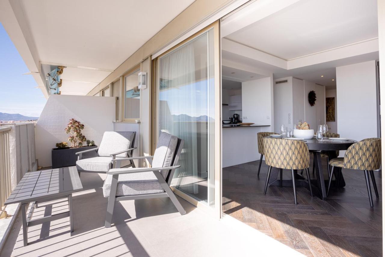 Cannes Panorama - Piscine, Vue Mer, Parking, Clim Apartment Exterior photo